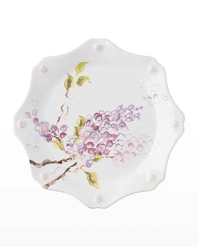 Berry & Thread Floral Sketch Salad Plate - Wisteria